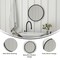 Flash Furniture 20" Round Black Metal Framed Accent Wall Mirror HFKHD-0GD-CRE8-981315-GG - alternate 6